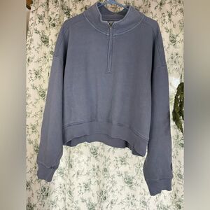 Pink half zipper sweater
